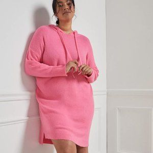 ANTHROPOLOGIE Twyla Tunic Sweater Dress Hot Pink {VV41}